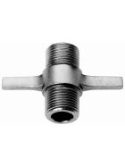 Basement connector for pipe cleaning 2 x 5/8 "thread