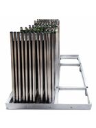 Transport frame made of aluminum for up to 10 folding counters