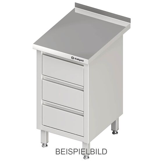 Drawer cabinet with 3 drawers 450x600x850 mm welded without edging