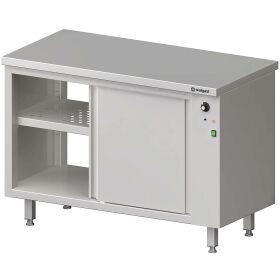 Pass-through heating cabinet with sliding doors...