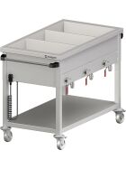 Bain-Marie trolley with separate basins 1530 x 600 x 850 mm for 4 GN1 containers