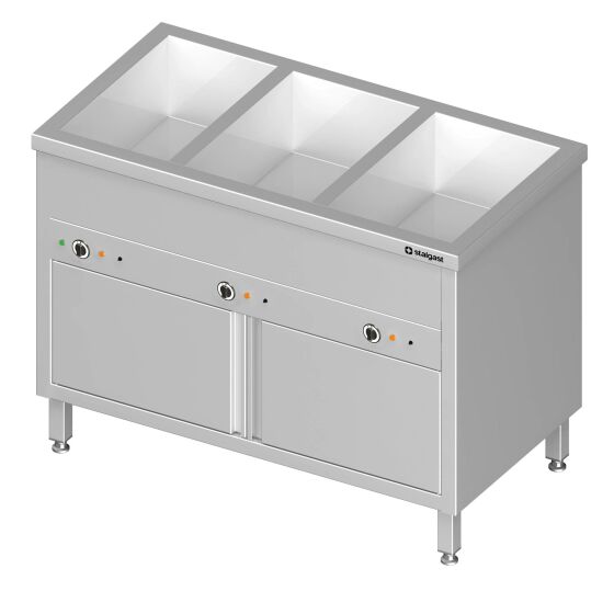 Bain-Marie standing device with closed substructure and separate basin 1085 x 600 x 850 mm for 3 GN1 containers