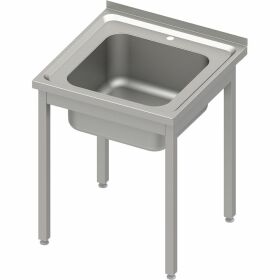 Sink table without base 600x600x850 mm welded to a basin...