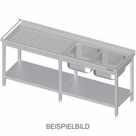 Sink table with base 1500x600x850 mm with two basins on...
