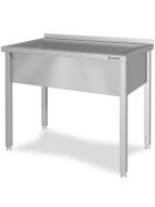 Stalgast Edelstahl Topfspüle mit einem Becken, 1100x700x850 mm, 300 mm Beckenhöhe, mit Aufkantung, verschweißt