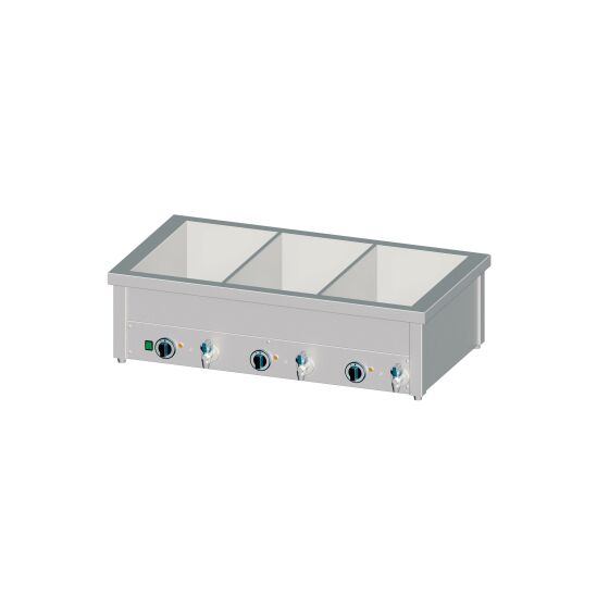 Bain-Marie table-top device with separate basins 1085 x 600 x 310 mm for 3 GN1 containers