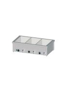 Stalgast Edelstahl Bain-Marie Tischgerät mit separaten Becken, für 2x GN1/760x600x310 mm