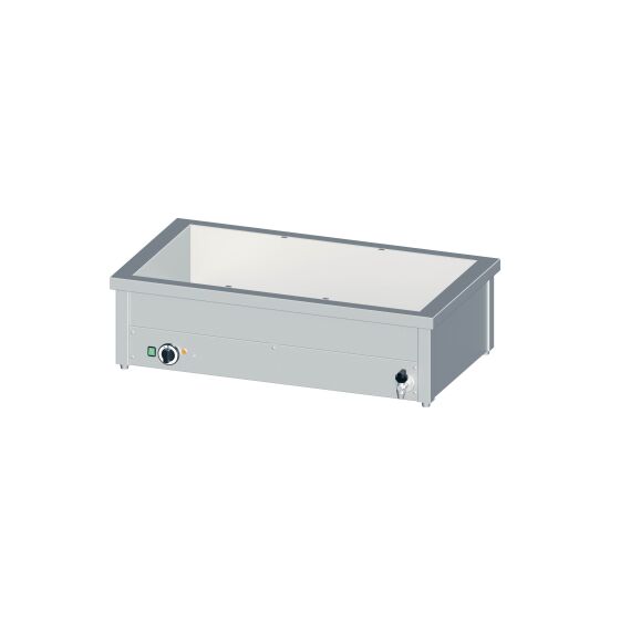 Stalgast Edelstahl Bain-Marie Tischgerät mit einem Becken, für 2x GN1/760x600x310 mm