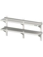 Double wall board with brackets and wall rails 1000x300x660 mm height adjustable welded