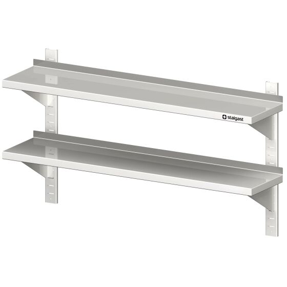 Double wall board with brackets and wall rails 1300x300x660 mm height adjustable welded