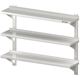 Triple wall board with brackets and wall rails 700x300x930 mm height adjustable welded