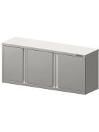 Welded wall cabinet with hinged doors 1200x300x600 mm