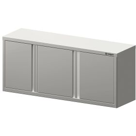 Welded wall cabinet with hinged doors 1300x300x600 mm