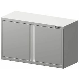 Welded wall cabinet with hinged doors 1500x400x600 mm