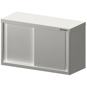 Welded wall cabinet with sliding doors 800x300x600 mm