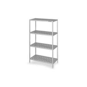 Welded shelf with perforated shelves 600x500x1800 mm