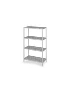 Welded shelf with perforated shelves 600x600x1800 mm
