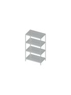 Shelf welded with perforated shelves 800x400x1800 mm