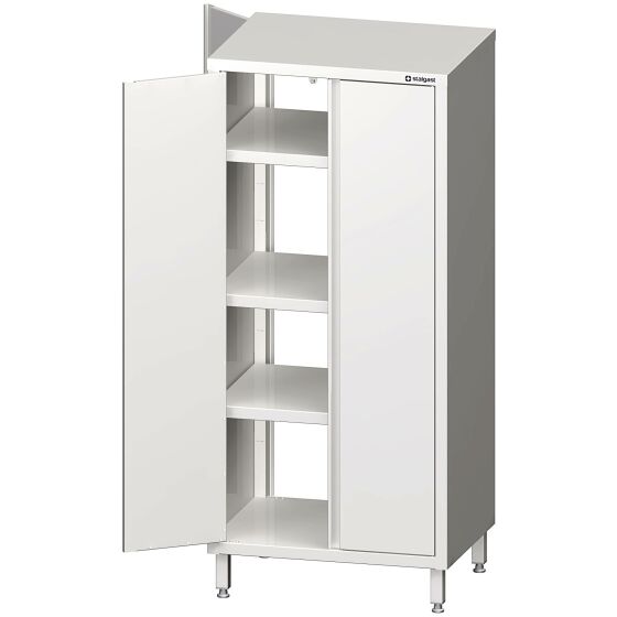 Pass-through tall cabinet with wing doors 400x600x1800 mm welded