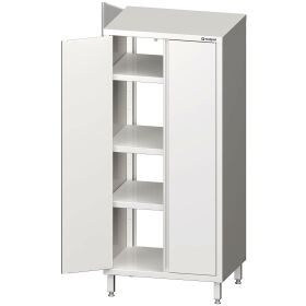 Pass-through tall cabinet with hinged doors 900x600x1800 mm welded
