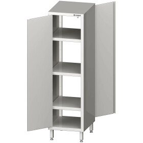 Pass-through tall cabinet with hinged doors 900x700x1800 mm welded
