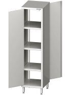 Pass-through tall cabinet with wing doors 400x600x2000 mm welded