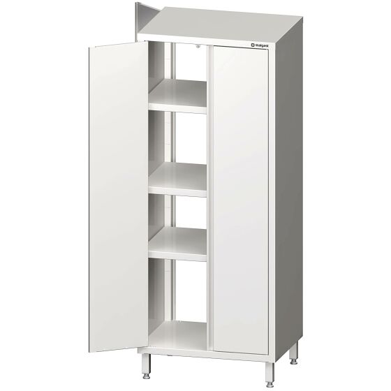 Pass-through tall cabinet with hinged doors 700x700x2000 mm welded