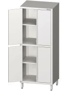 Tall cupboard with hinged doors 700x600x2000 mm welded to two cupboards