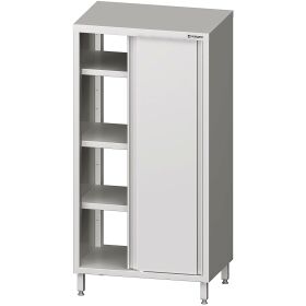 Pass-through tall cabinet with sliding doors...