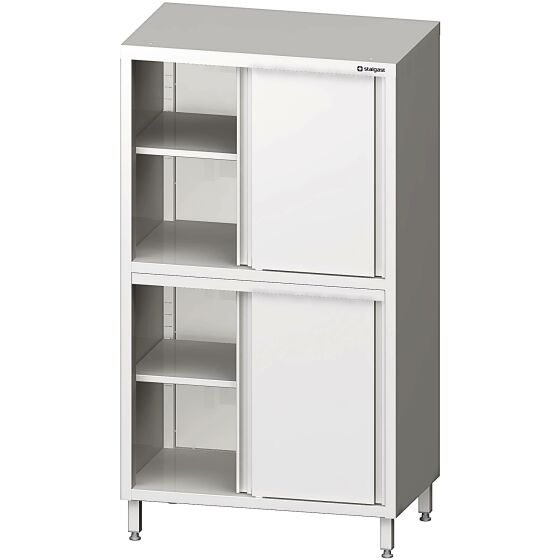 Tall cupboard with sliding doors 800x600x1800 mm welded to two cupboards