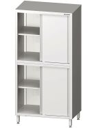 Tall cupboard with sliding doors 800x500x2000 mm welded to two cupboards