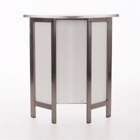 GDW 45° corner piece for dispensing counter with stainless steel surface