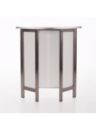 GDW 45° corner piece for dispensing counter with stainless steel surface