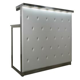 Long drink counter with stainless steel surfaces 1.25m...