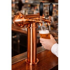 Beer Tower "Mr. T" Bronze 2 leitig mit Schankhähnen