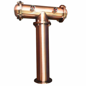 Beer Tower "Mr. T" bronze 2 lines with taps