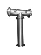 Beer Tower "Mr. T" chrome polished 2 pipes without taps