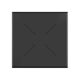 Bistro table X Cross low black, aluminum, square table top, HPL surface, black, WTH 700 x 700 x 740 mm