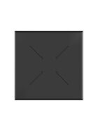Bistrotisch X Cross niedrig black, Aluminium, quadratische Tischplatte, HPL-Oberfläche, schwarz, BTH 700 x 700 x 740 mm