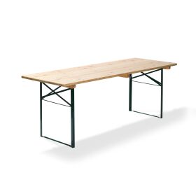 Beer table 220x50x78cm (WxDxH), brewery quality, green / wood
