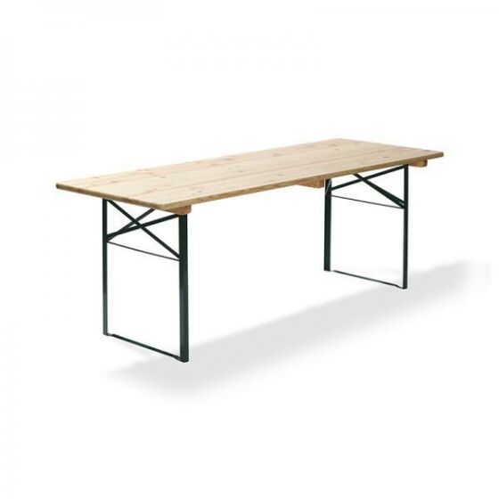 Beer table 220x70x78cm (WxDxH), brewery quality, green / wood