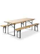 Beer table 220x70x78cm (WxDxH), brewery quality, green / wood