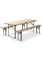 Beer table 220x80x78cm (WxDxH), brewery quality, green / wood