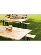 Beer bench 25cm, brewery quality, green / wood