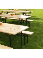 Beer bench 25cm, brewery quality, green / wood
