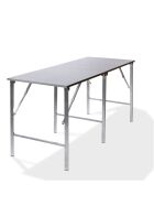 Stainless steel work table multifunction table 200 x 80 cm folding table