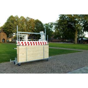 Transport trolley market stall, galvanized steel, 241.5x72x198cm (WxDxH)