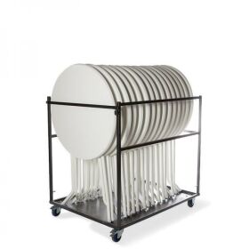 Transport trolley high table, large, hammer finish,...