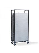 Transport trolley for 30 wedding chairs, hammer finish, 93x47x195cm (WxDxH)