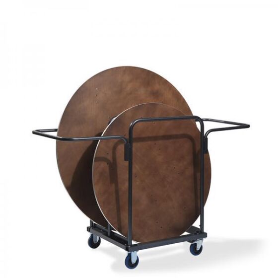 Transport trolley for 8 banquet tables round, hammer finish, 80x75x124cm (WxDxH)
